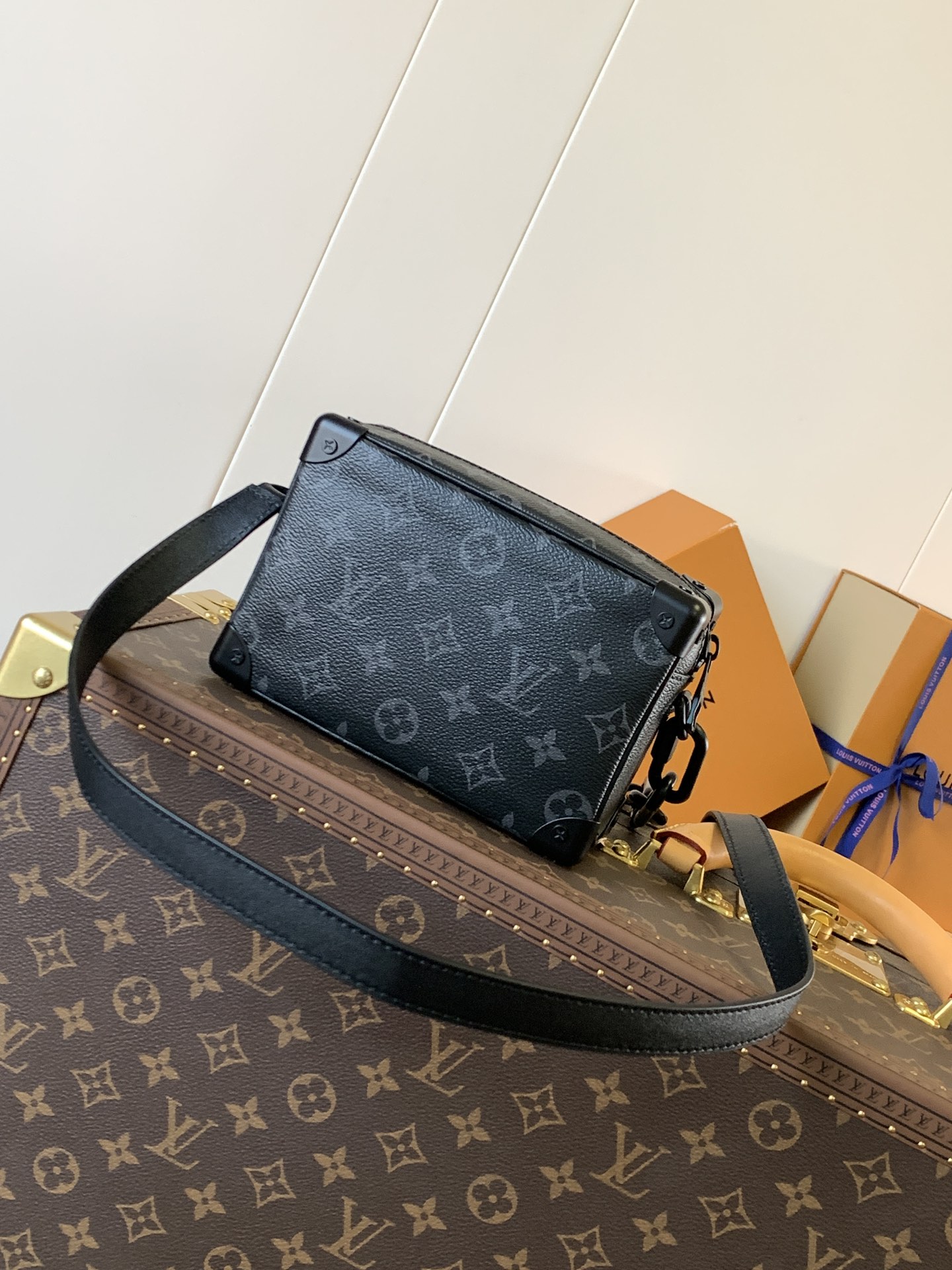 LV Mini Soft Trunk 黑灰老花