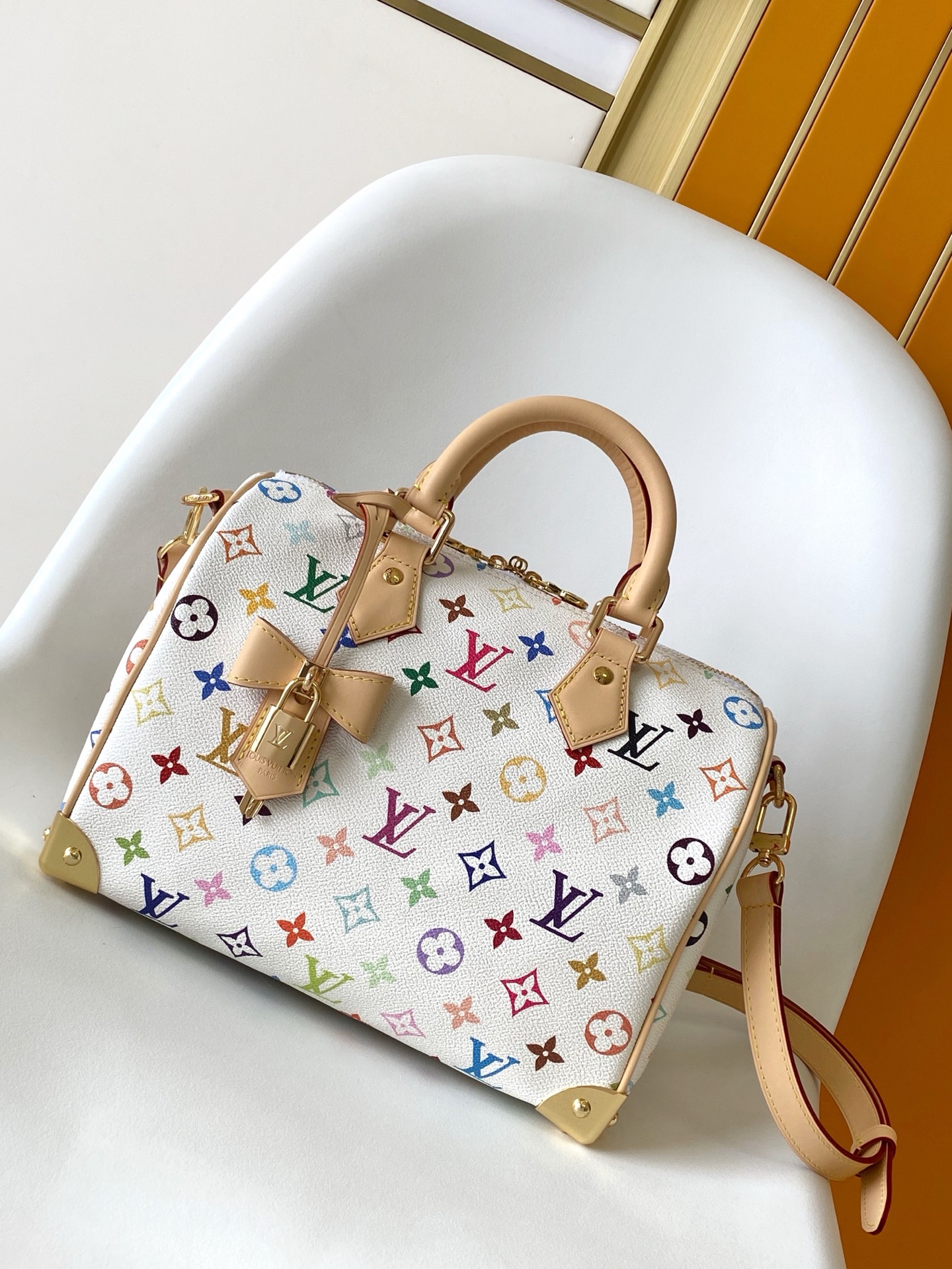 LV x 村上隆 Speedy Bandoulière 25 彩色老花