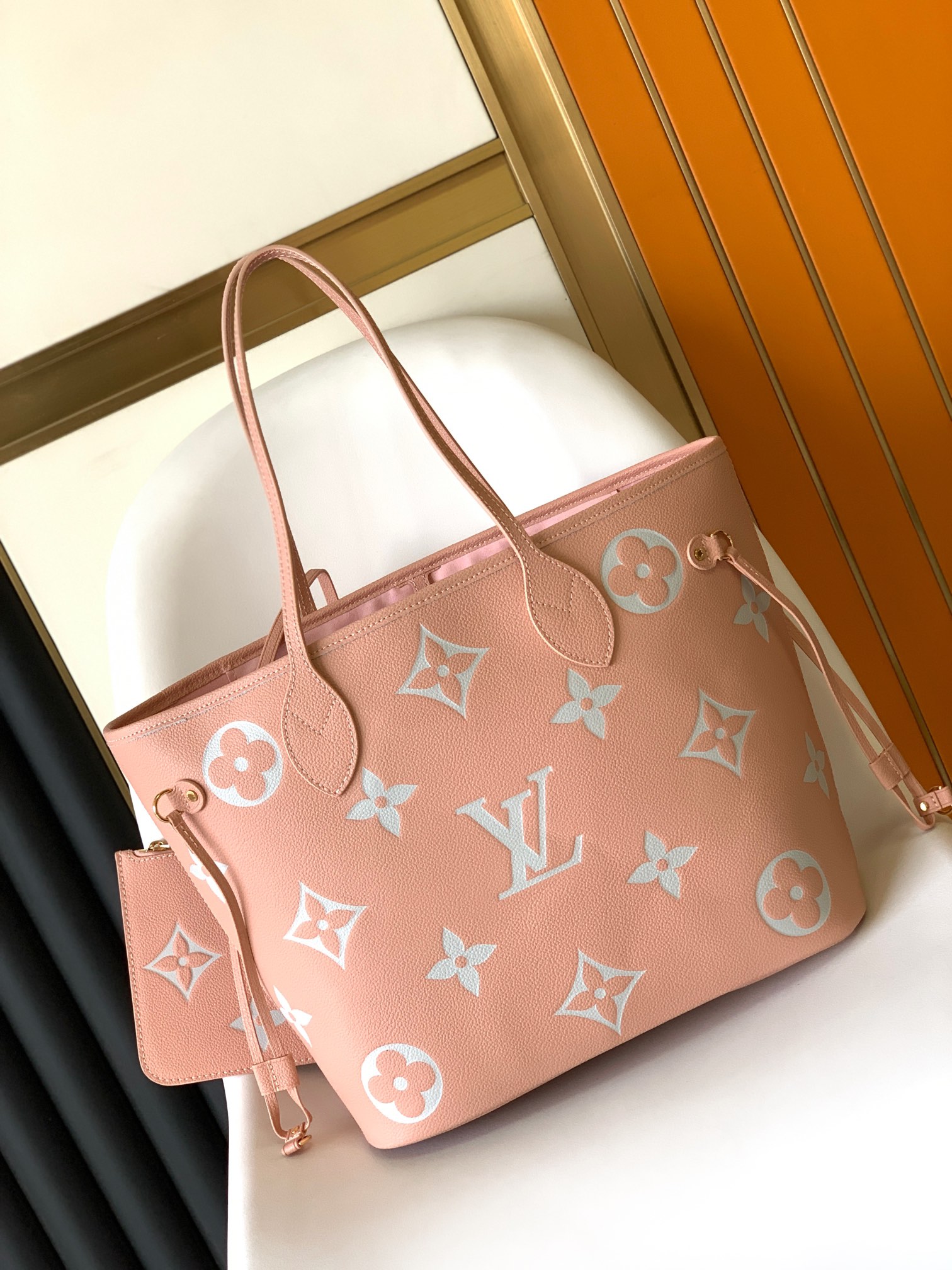 LV Neverfull MM 粉色