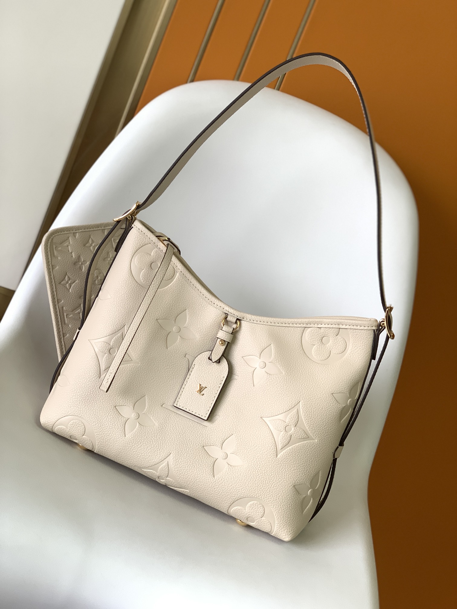 LV CarryAll PM 奶油米色