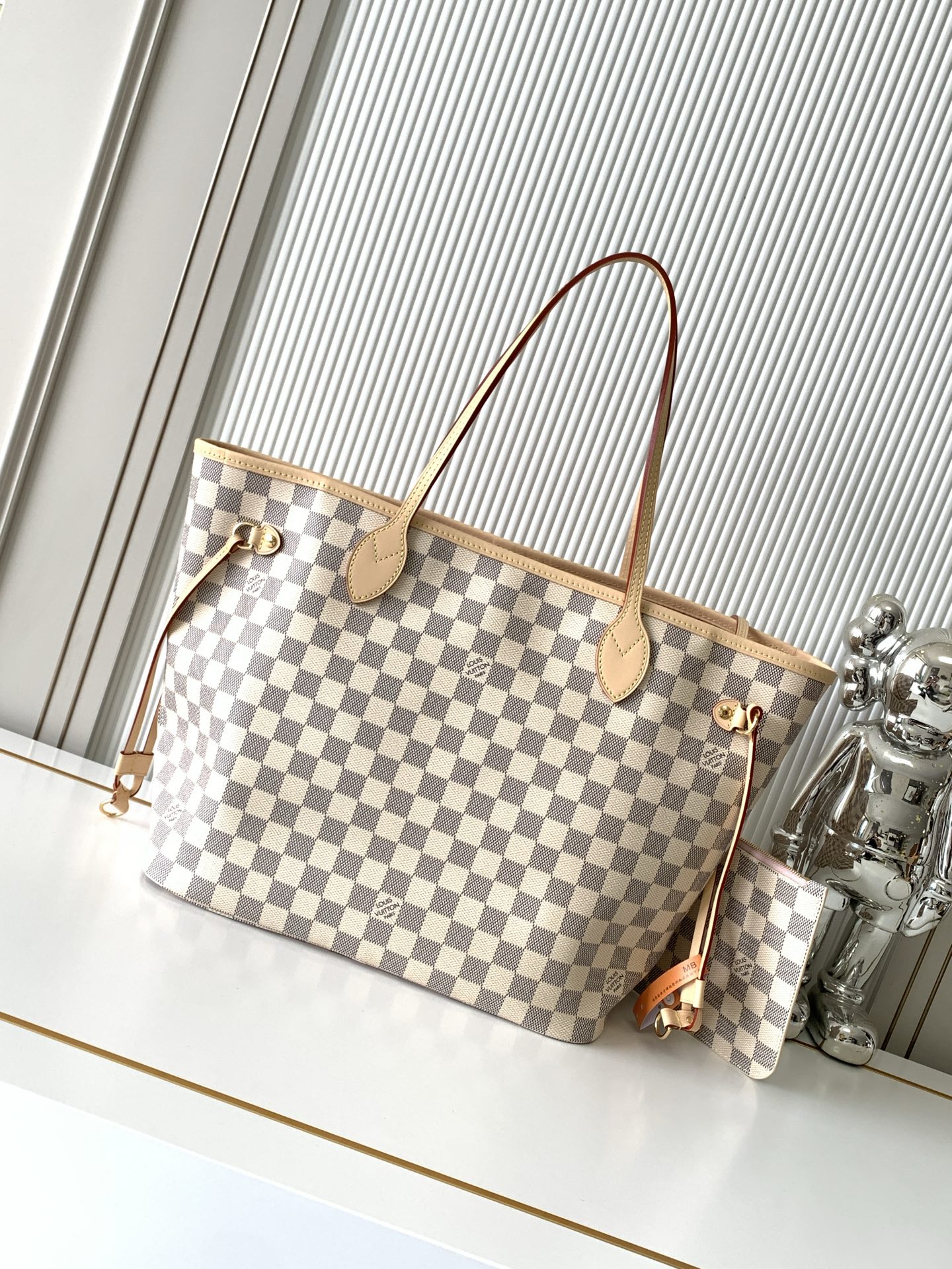 LV Neverfull MM 白棋盤