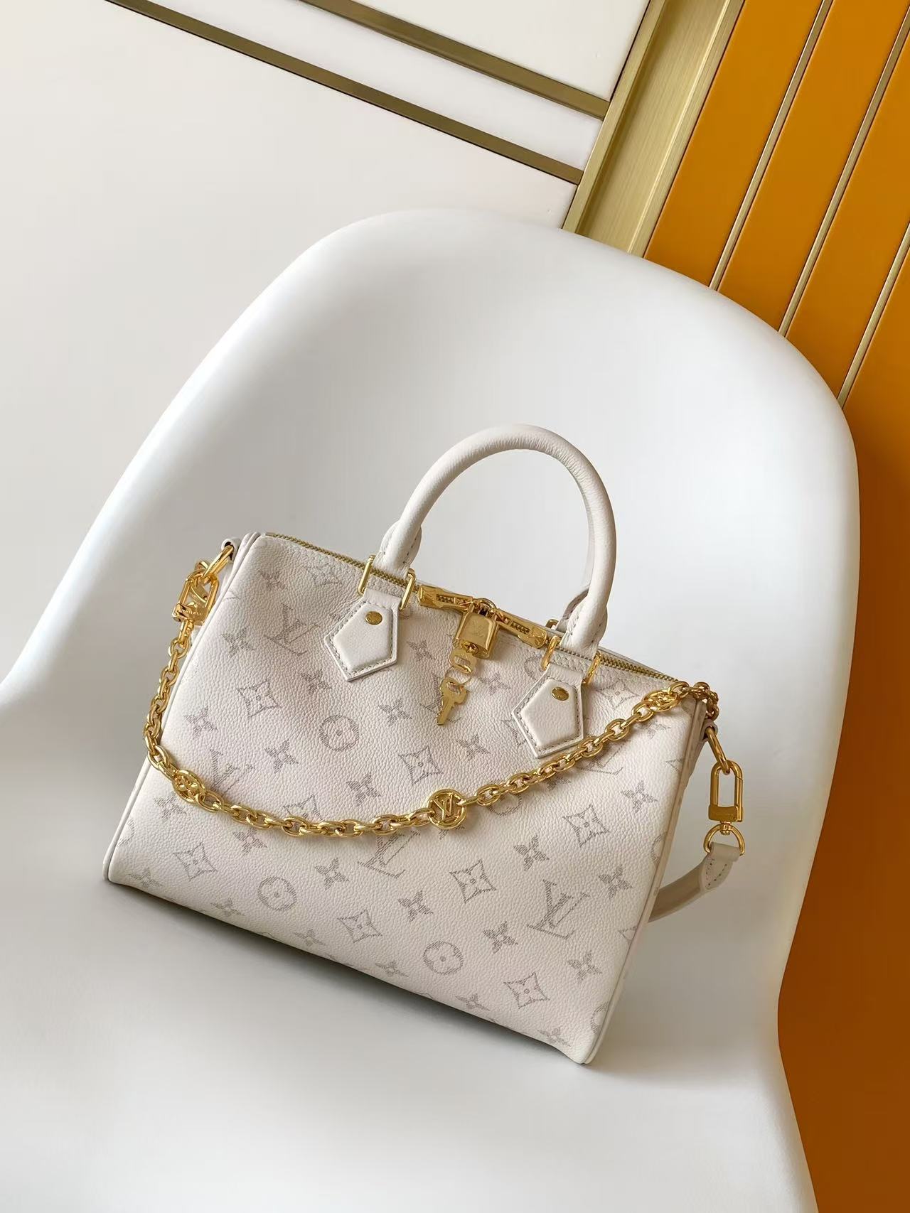 LV Speedy Bandoulière 25 奶油白