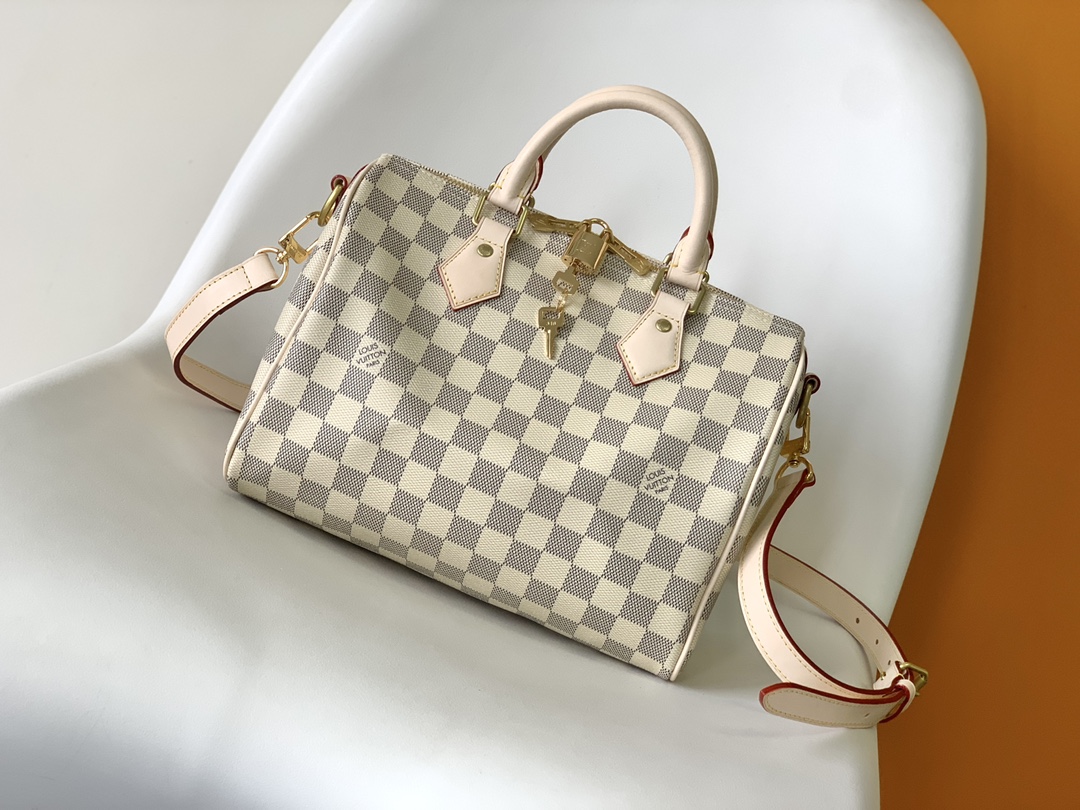 LV Speedy Bandoulière 25 白棋盤