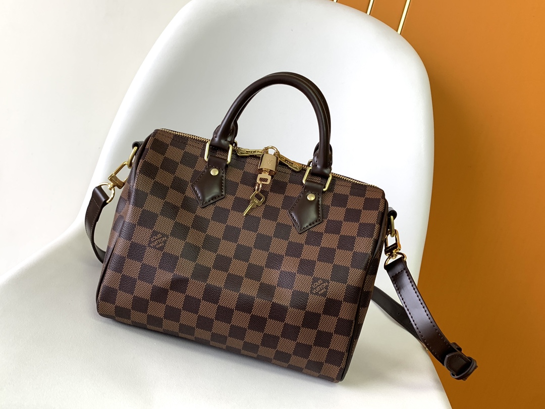 LV Speedy Bandoulière 25 棕棋盤