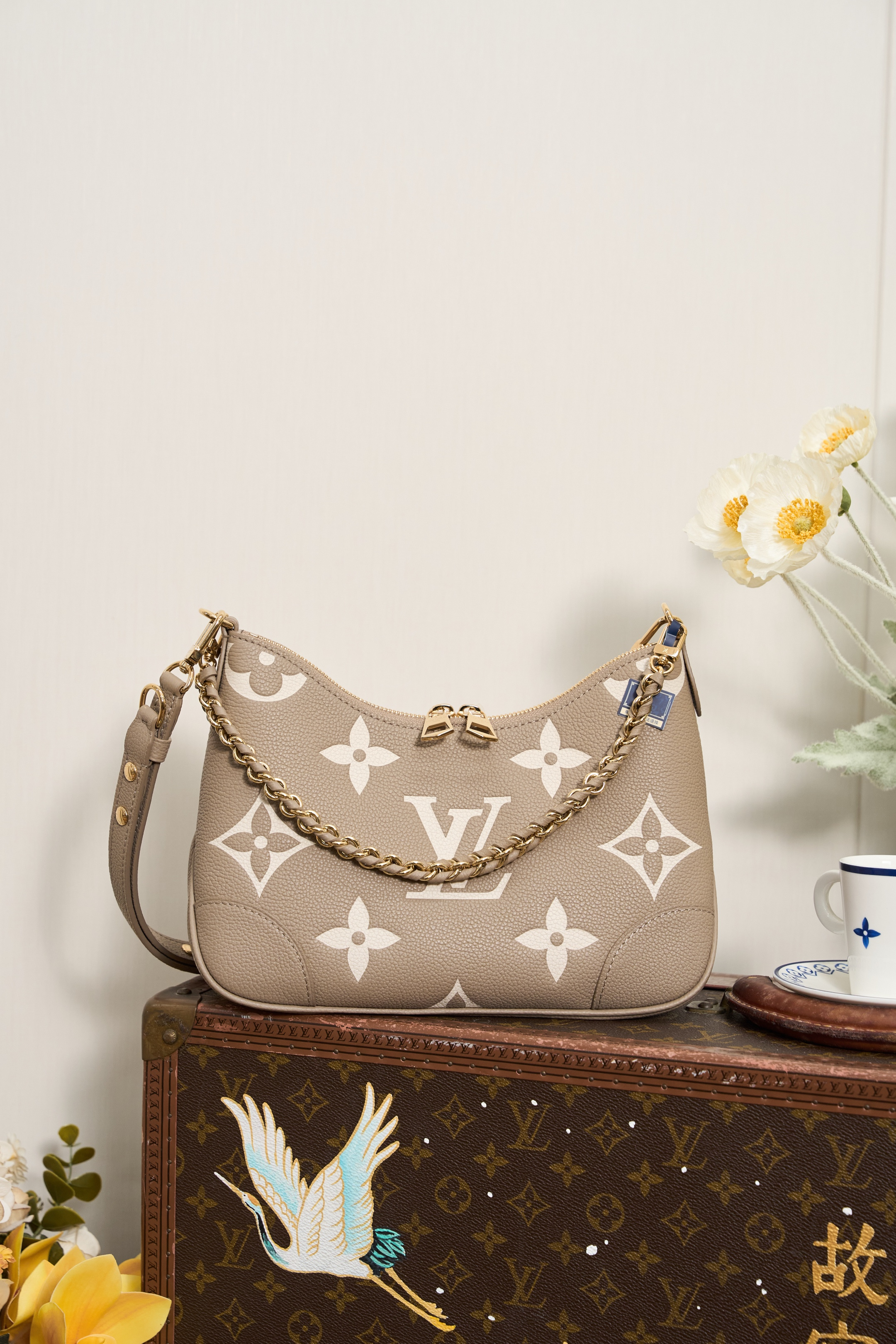 LV Boulogne PM 斑鳩灰奶油白