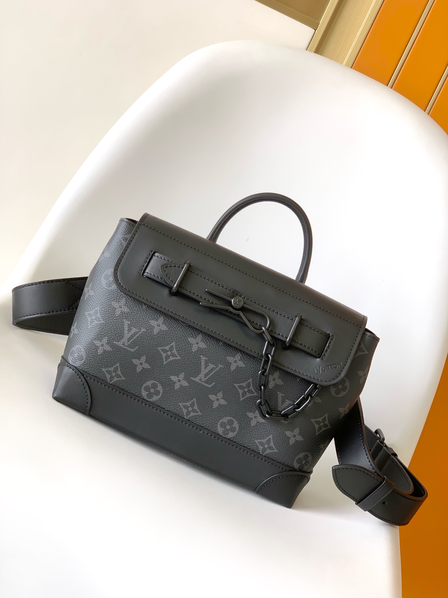LV Steamer PM 黑灰老花