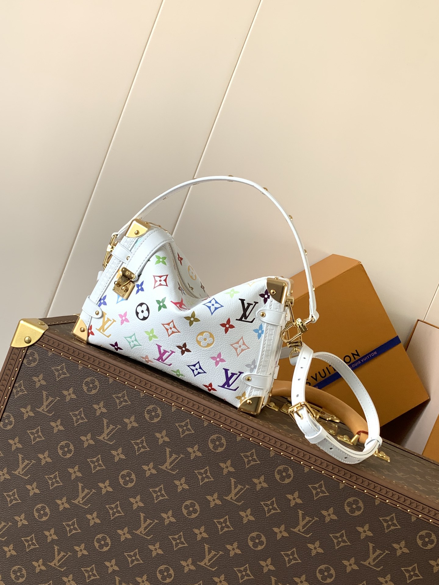 LV x 村上隆 Side Trunk MM 彩色老花