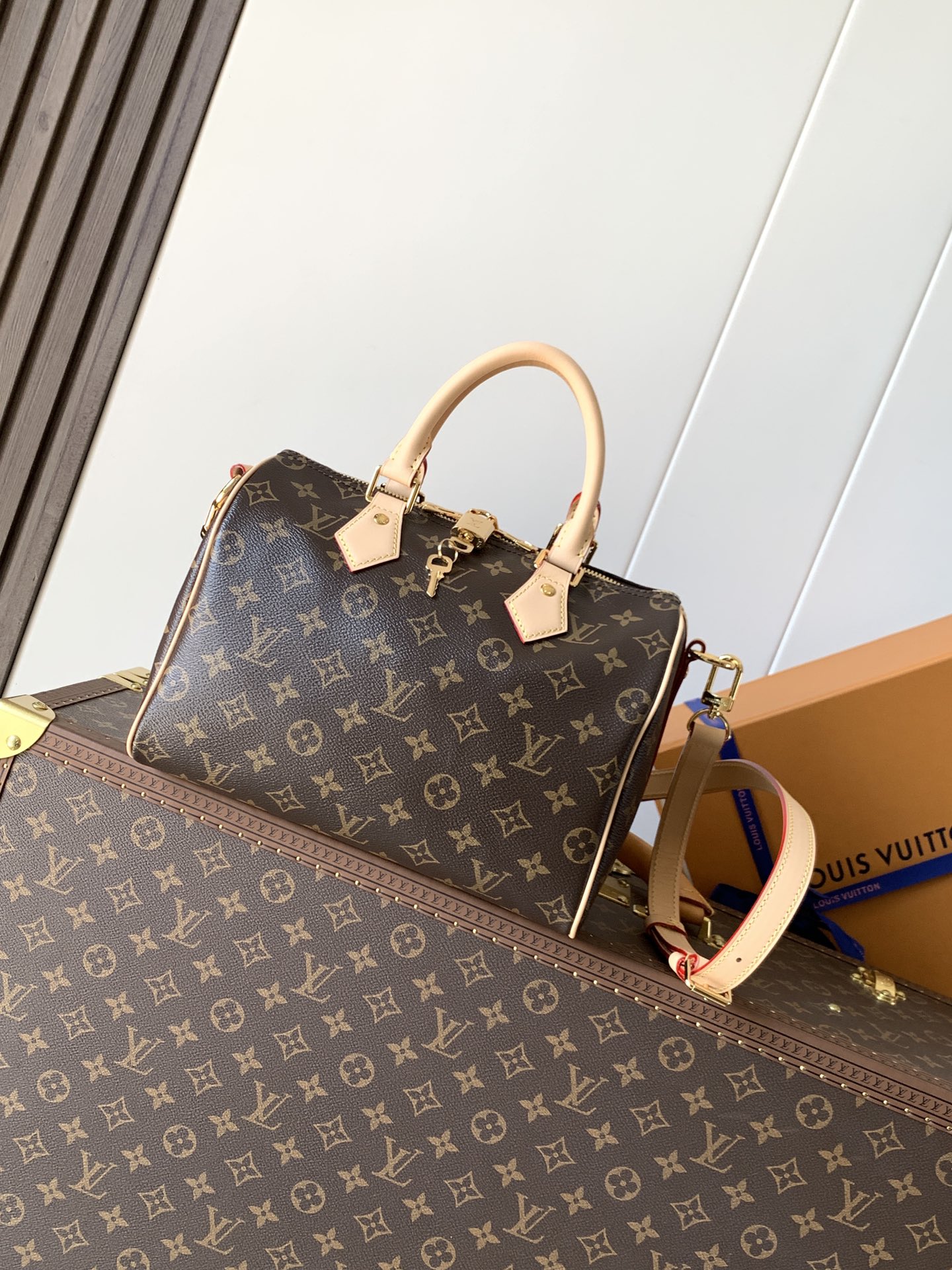 LV Speedy Bandoulière 25 經典老花
