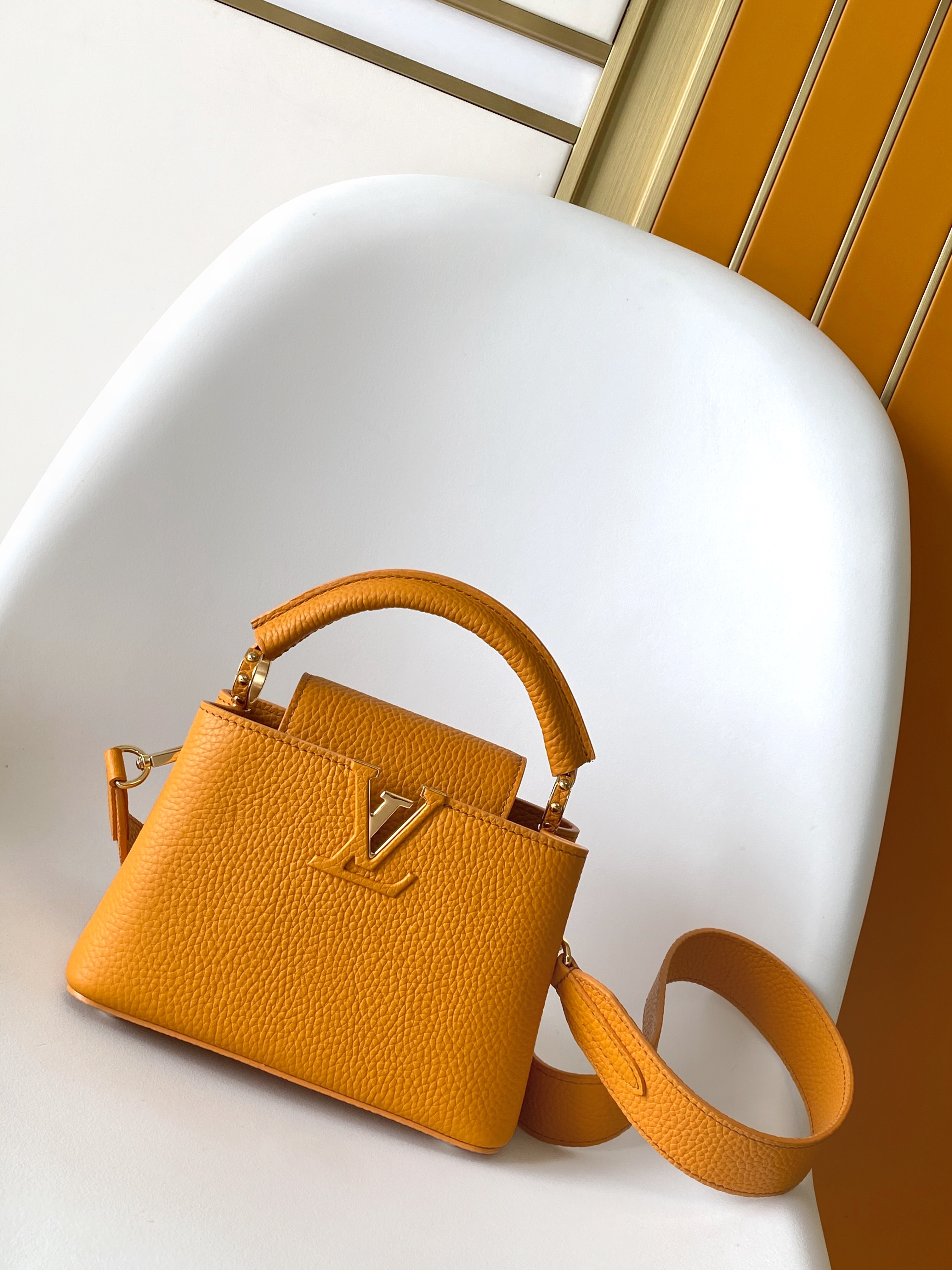 LV Capucines Mini 赭石色