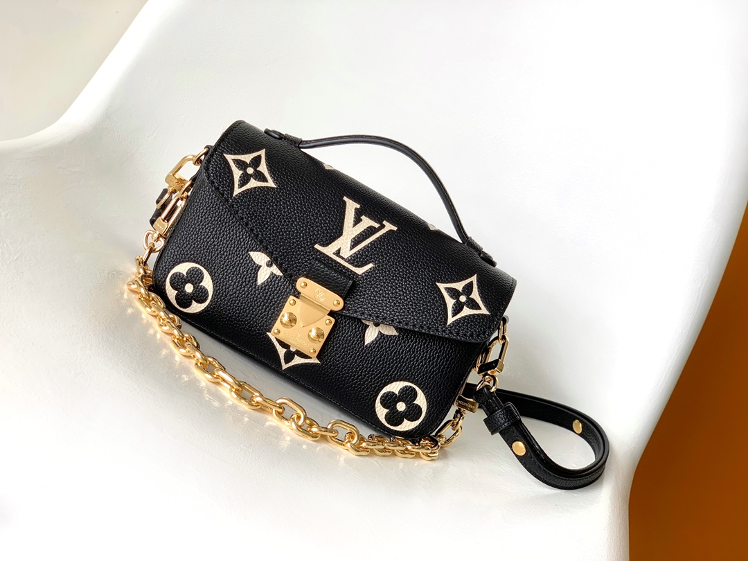 LV Pochette Métis East West 黑色米白