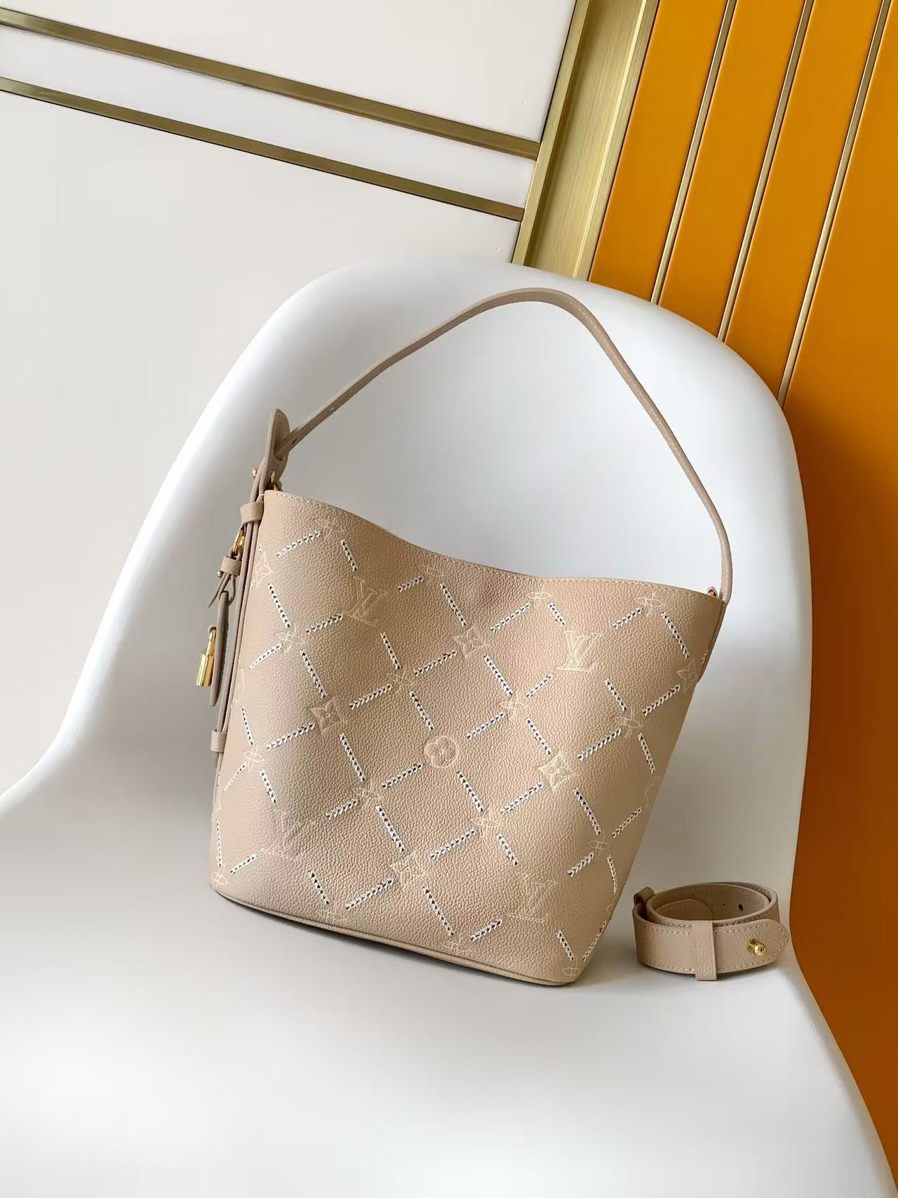 LV All In MM 榛果棕刺繡壓花