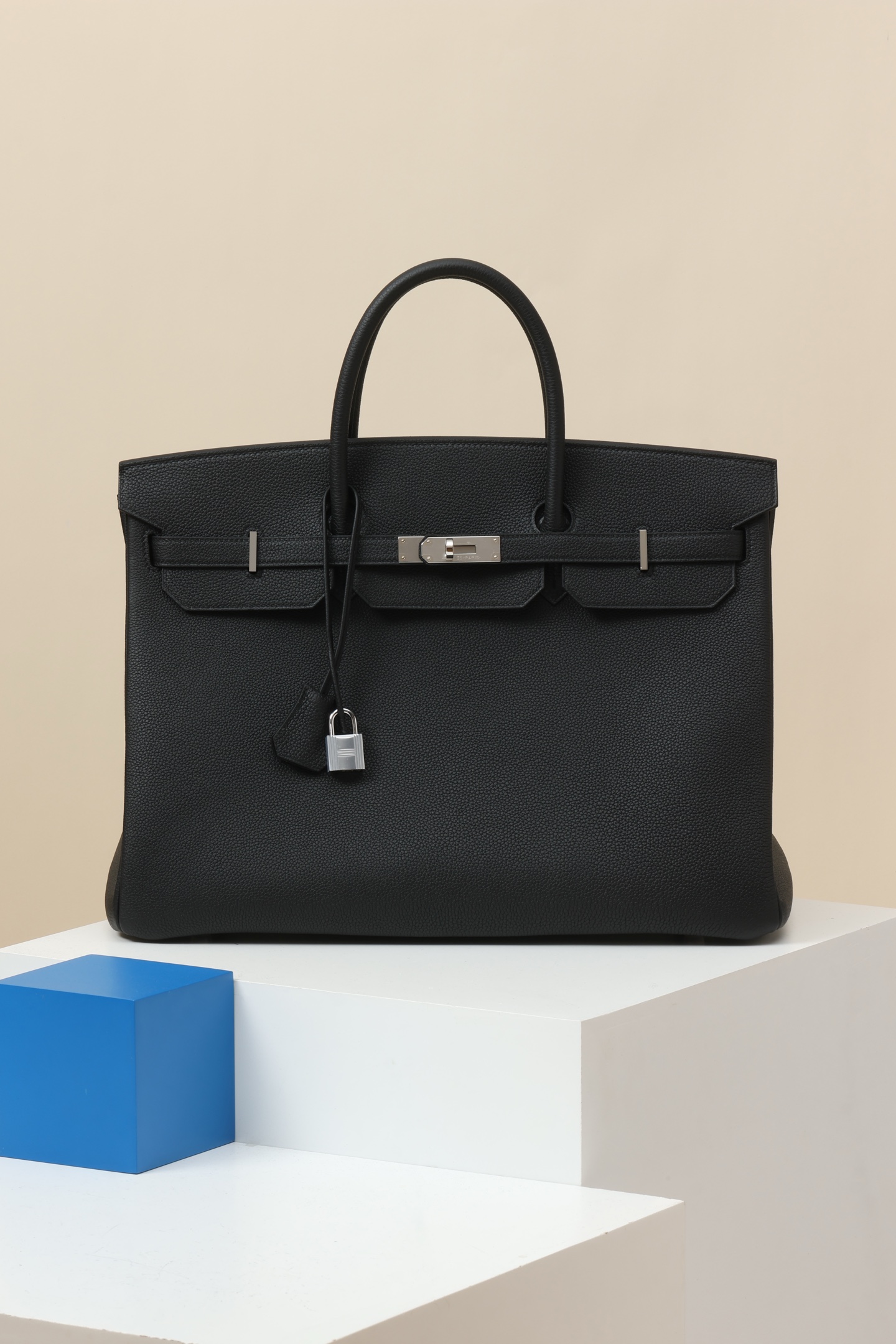 Hermès Birkin 40 CK89 黑色 Togo 皮 銀扣