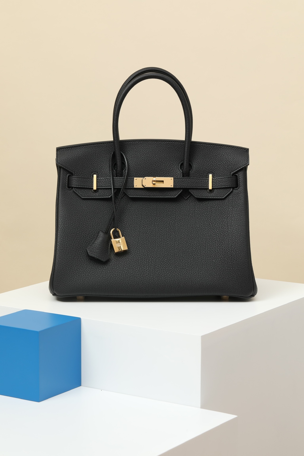 Hermès Birkin 30 CK89 黑色 Togo 皮 金扣