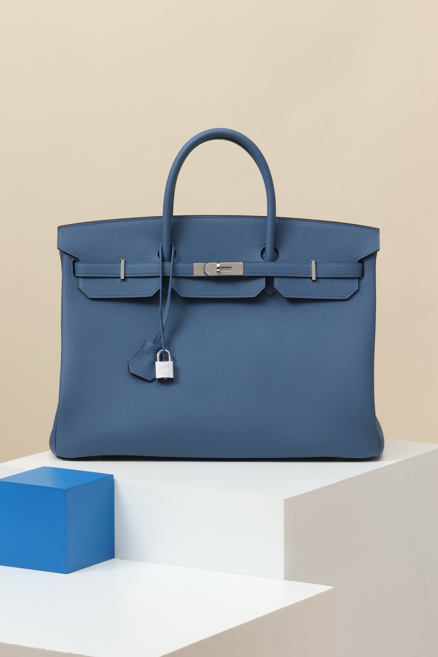 Hermès Birkin 40 R2 瑪瑙藍 Togo 皮 銀扣
