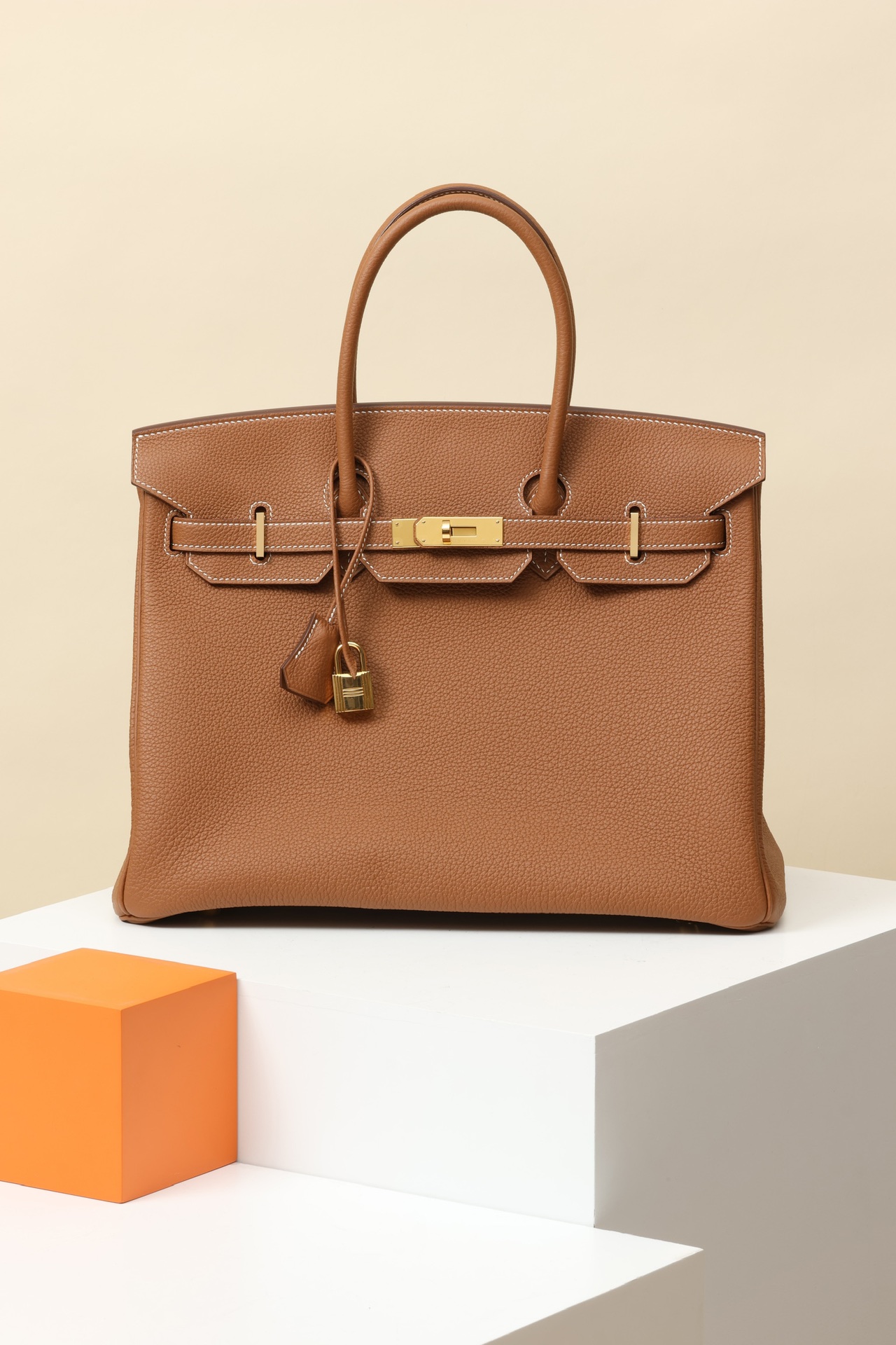 Hermès Birkin 35 CK37 金棕 Togo 皮 金扣