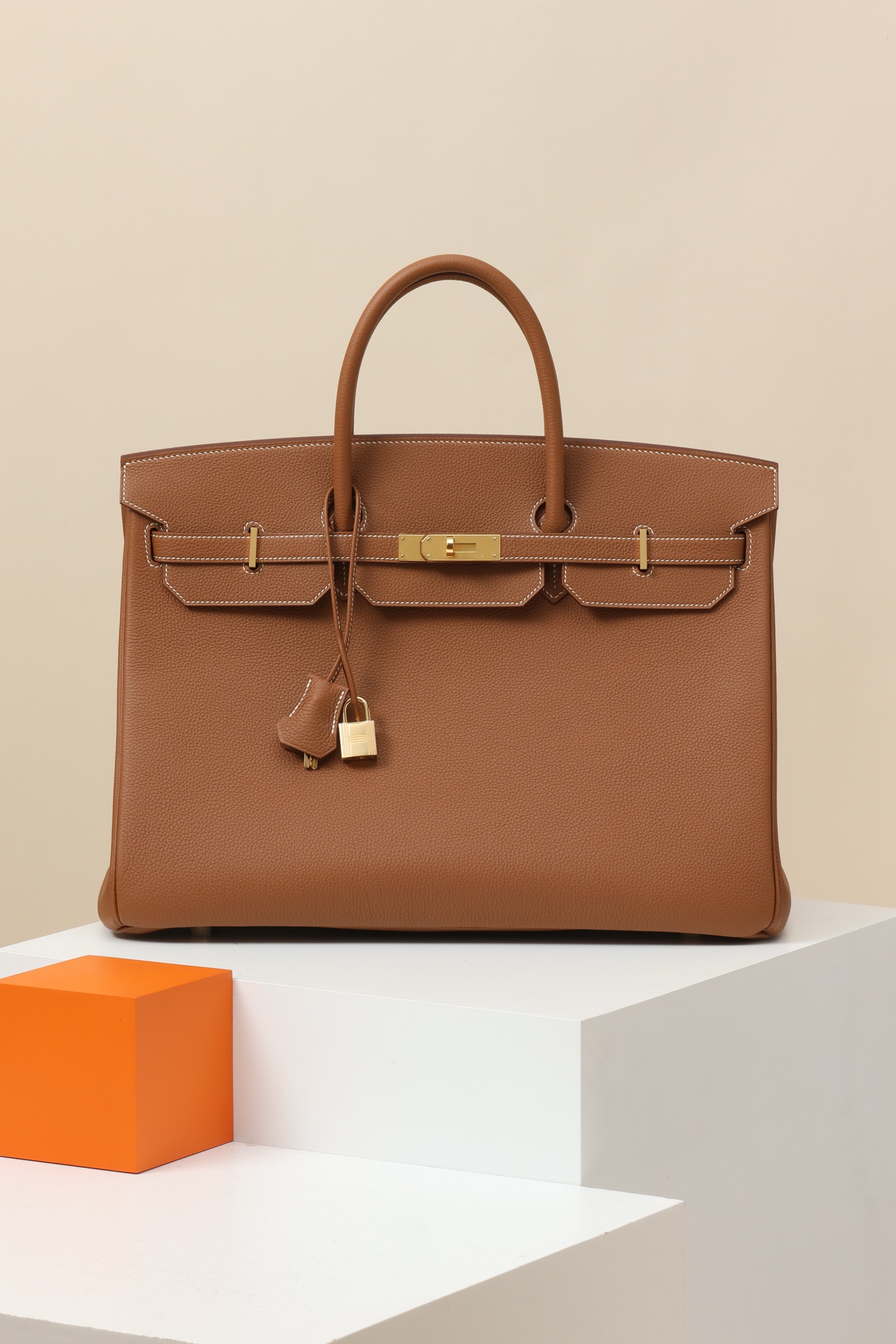 Hermès Birkin 40 CK37 金棕 Togo 皮 金扣