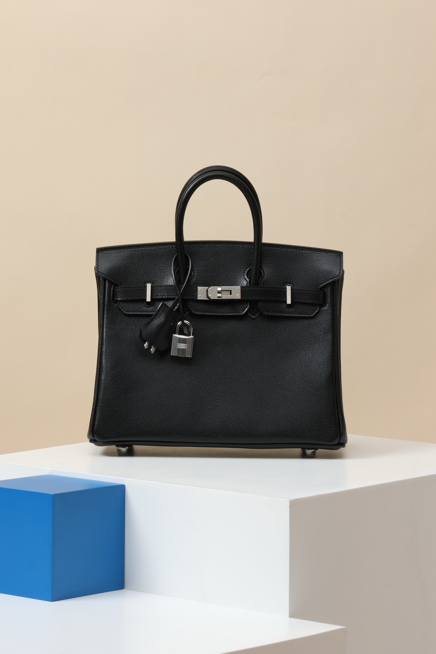 Hermès Birkin 25 CK89 黑色 山羊皮 銀扣