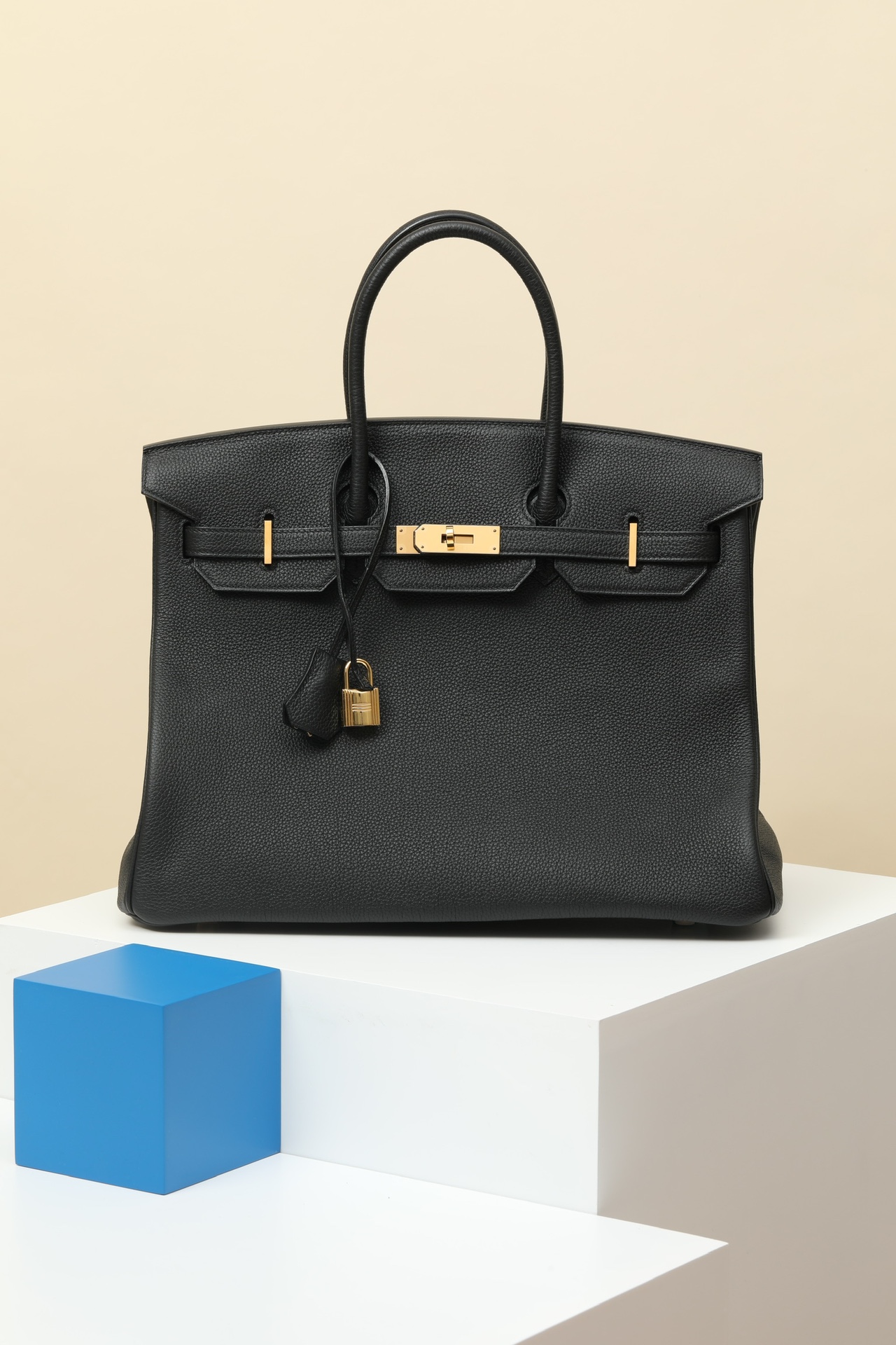 Hermès Birkin 35 CK89 黑色 Togo 皮 金扣