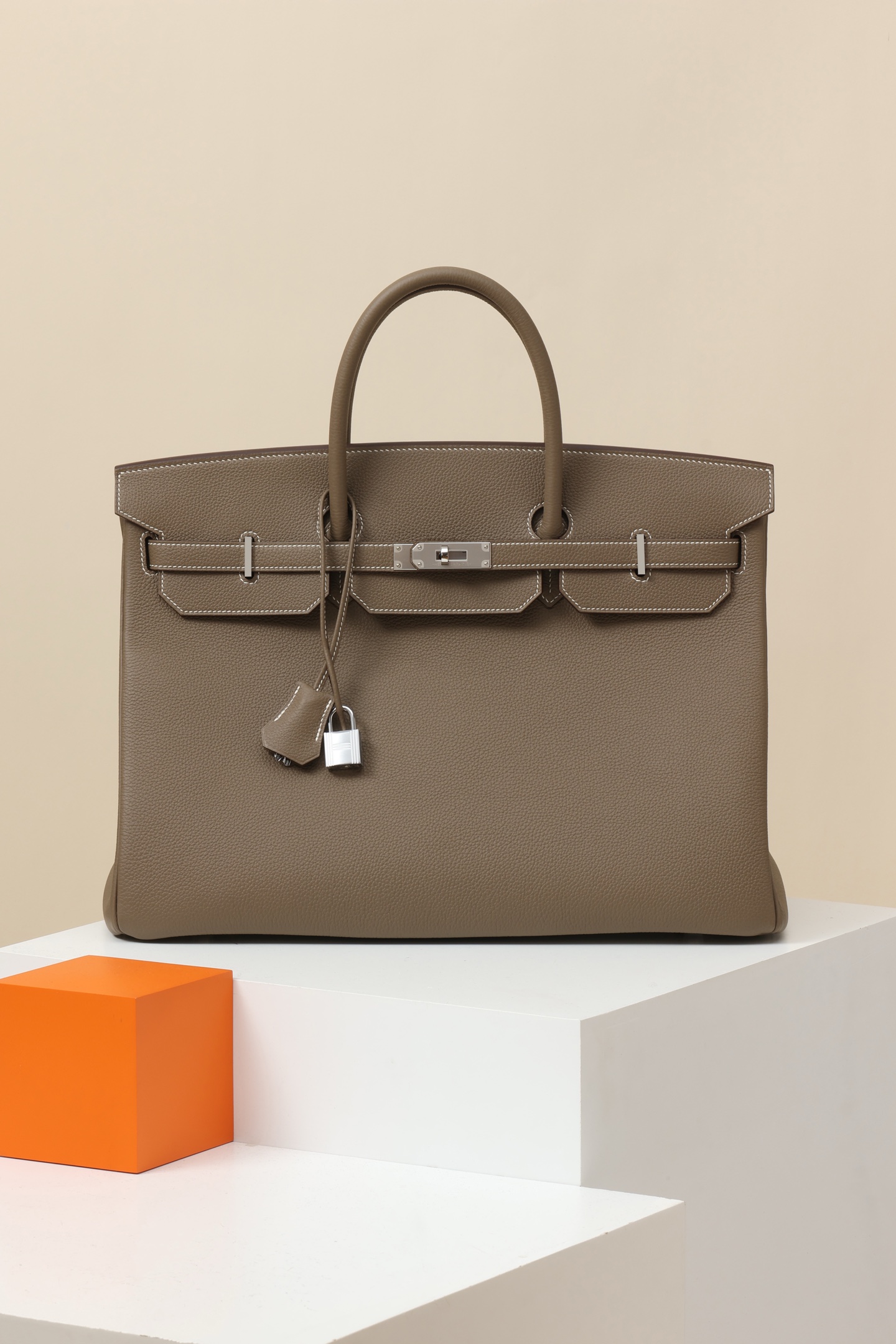 Hermès Birkin 40 CK18 大象灰 Togo 皮 銀扣