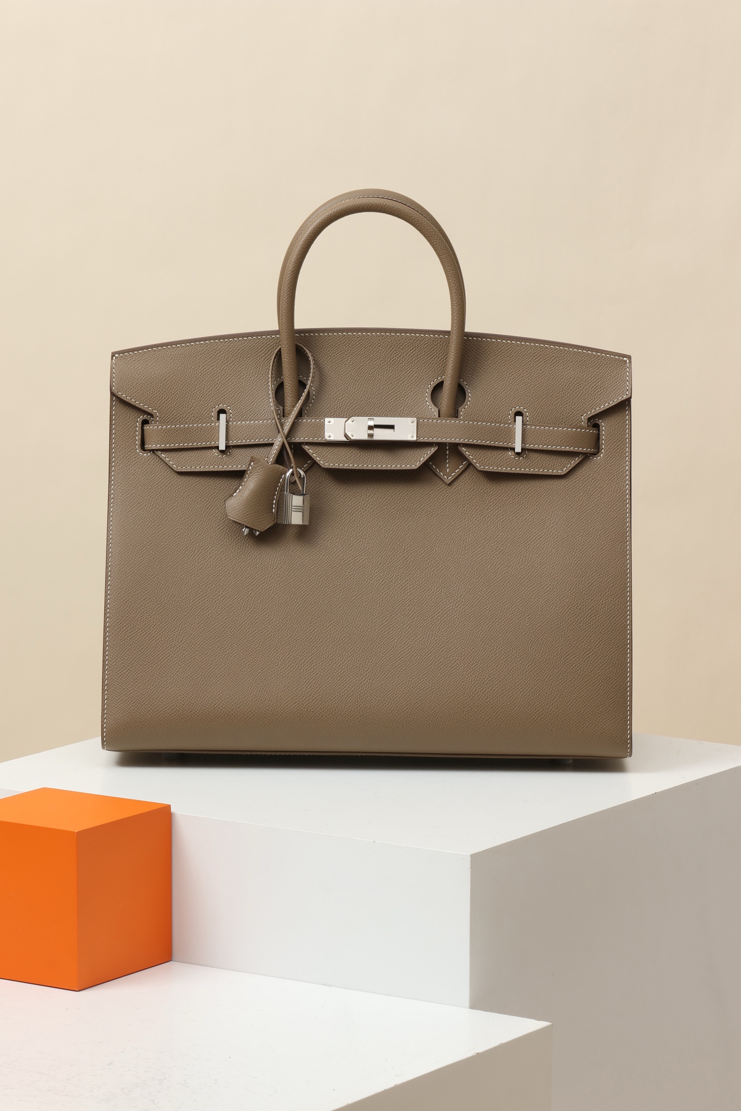 Hermès Birkin 35 CK18 大象灰 Epsom 皮 銀扣