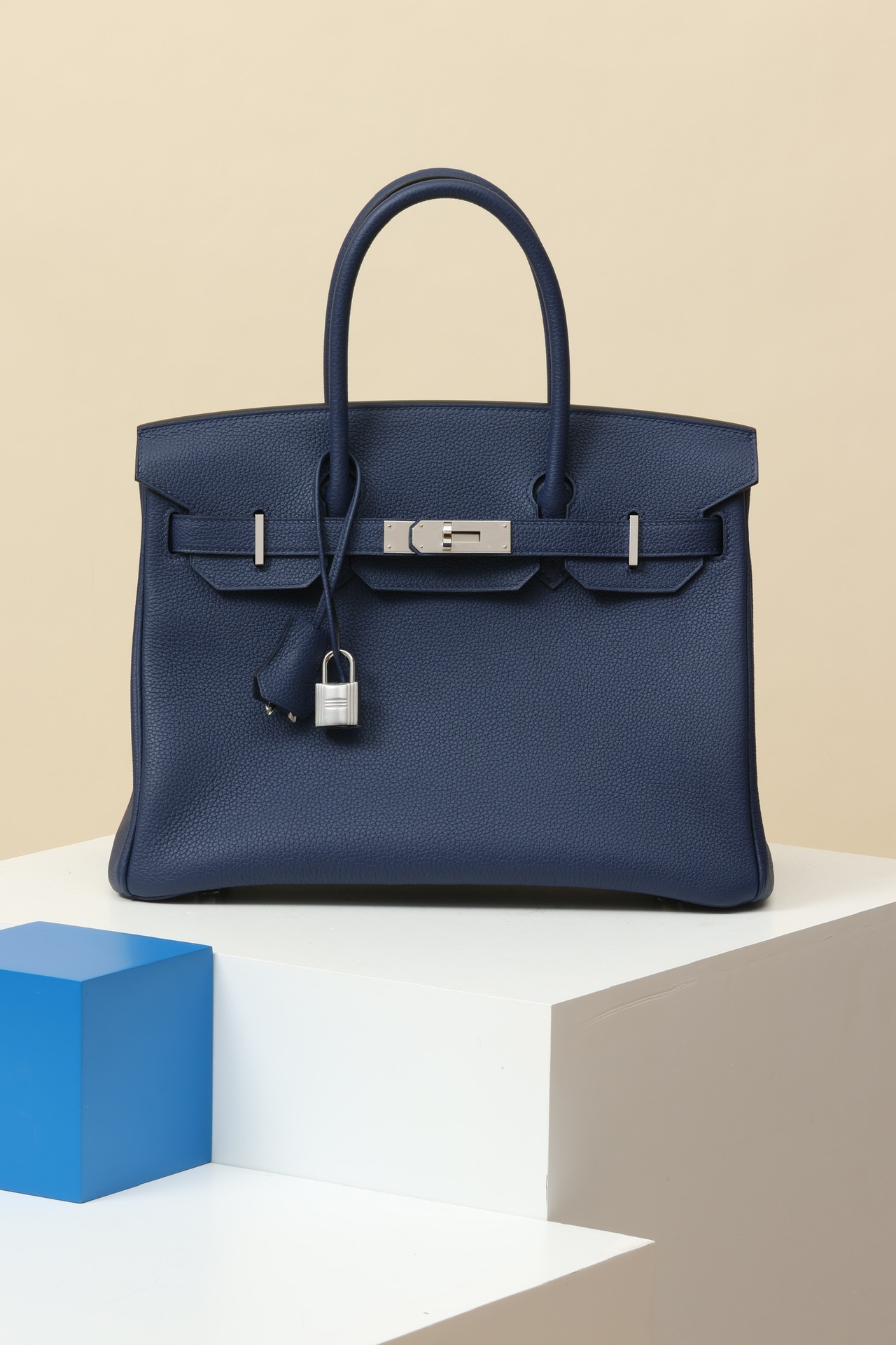 Hermès Birkin 30 73 寶石藍 Togo 皮 銀扣