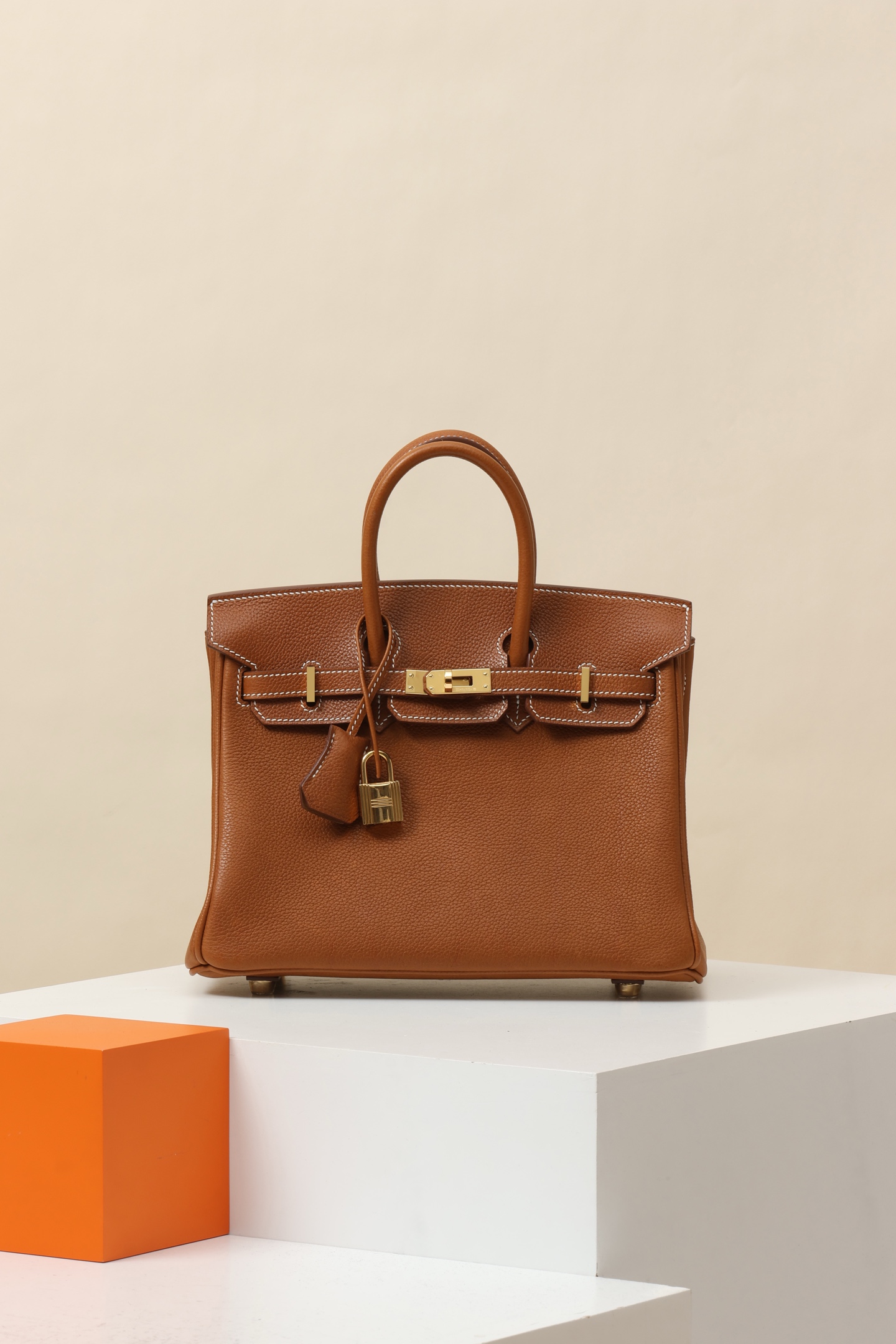 Hermès Birkin 25 CK37 金棕 福寶皮 金扣