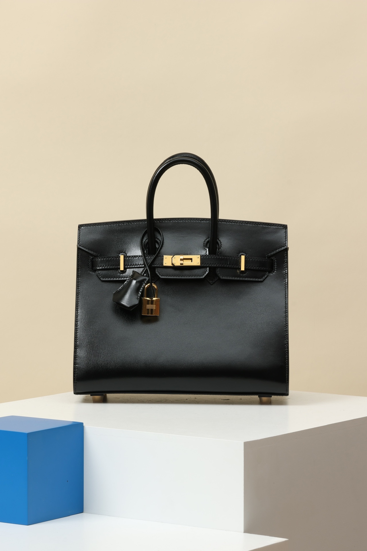 Hermès Birkin 25 CK89 黑色 Box 皮 金扣