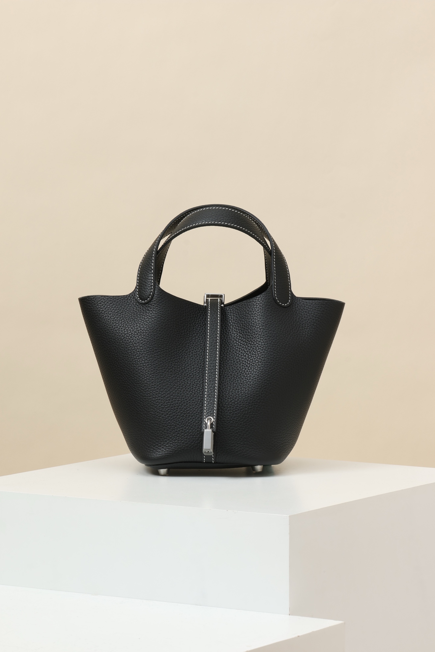 Hermès Picotin Lock 18 CK89 黑色 TC 皮 銀扣