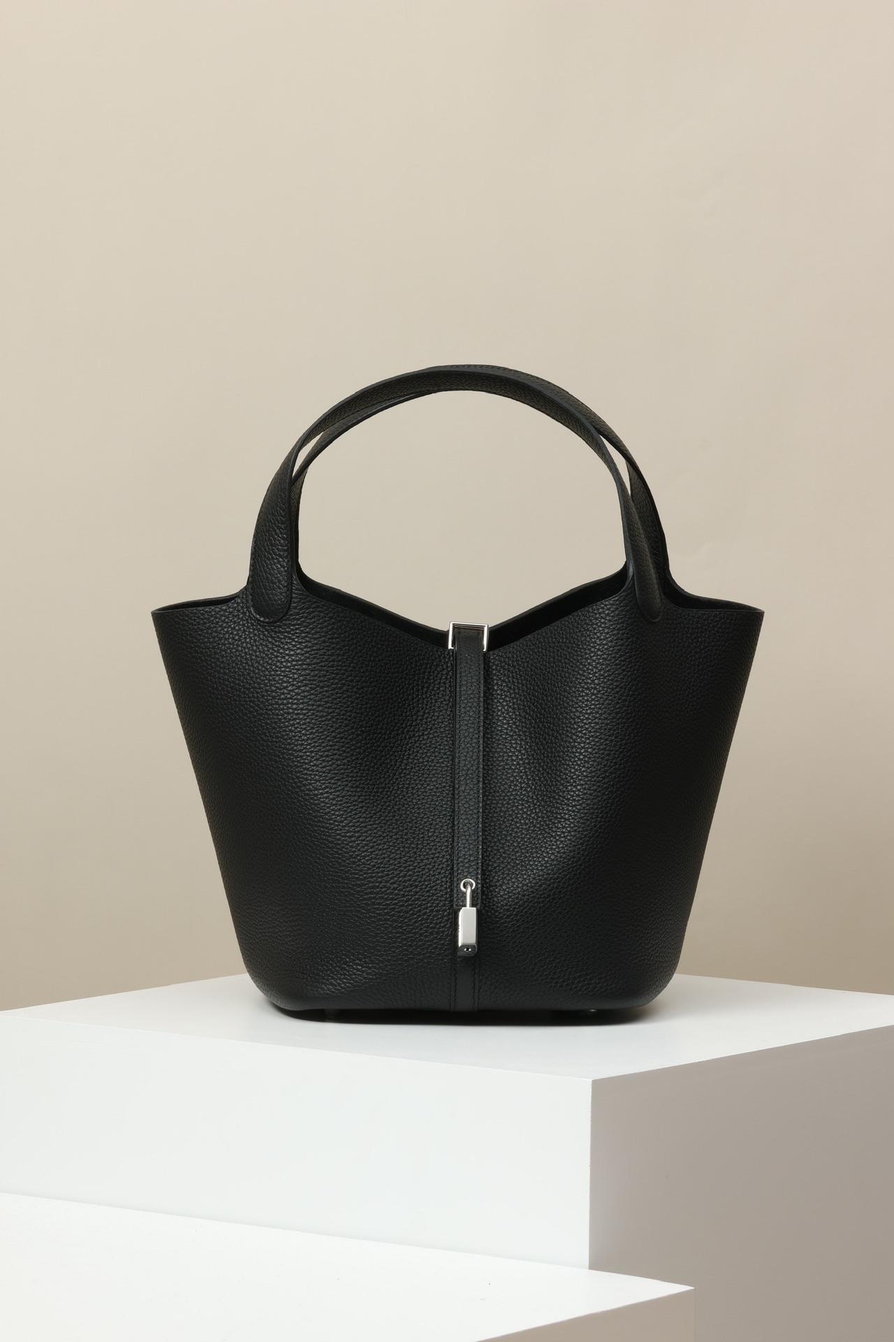Hermès Picotin Lock 22 CK89 黑色 TC 皮 銀扣
