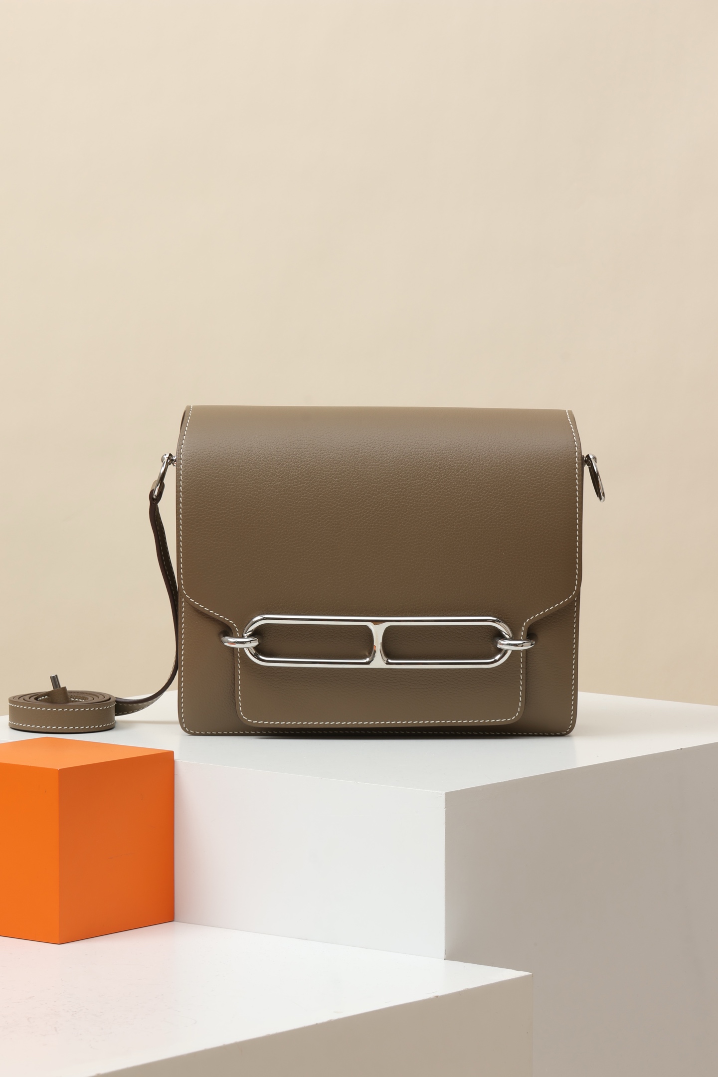 Hermès Roulis 23 CK18 大象灰 Evercolor 皮 銀扣