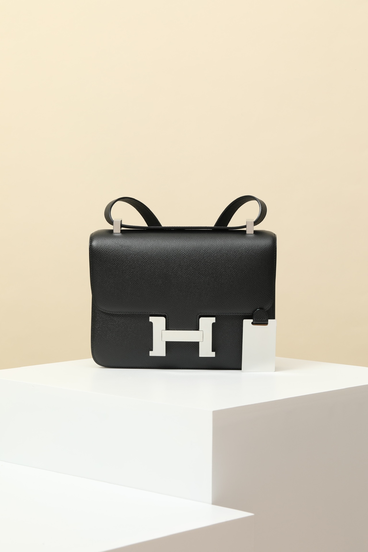 Hermès Constance 23 CK89 黑色 Epsom 皮 銀扣