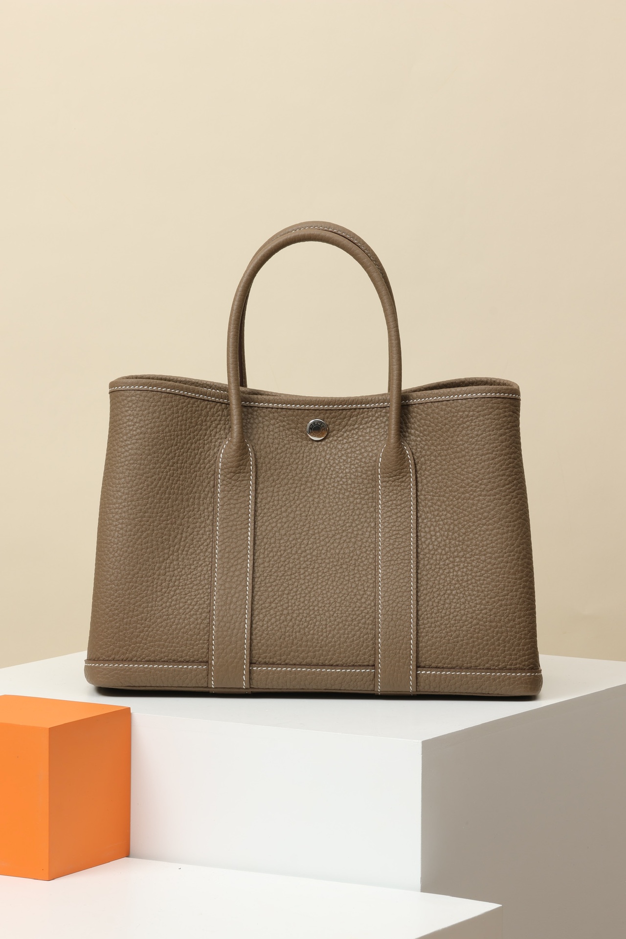 Hermès Garden Party 30 CK18 大象灰 Negonda 皮 銀扣