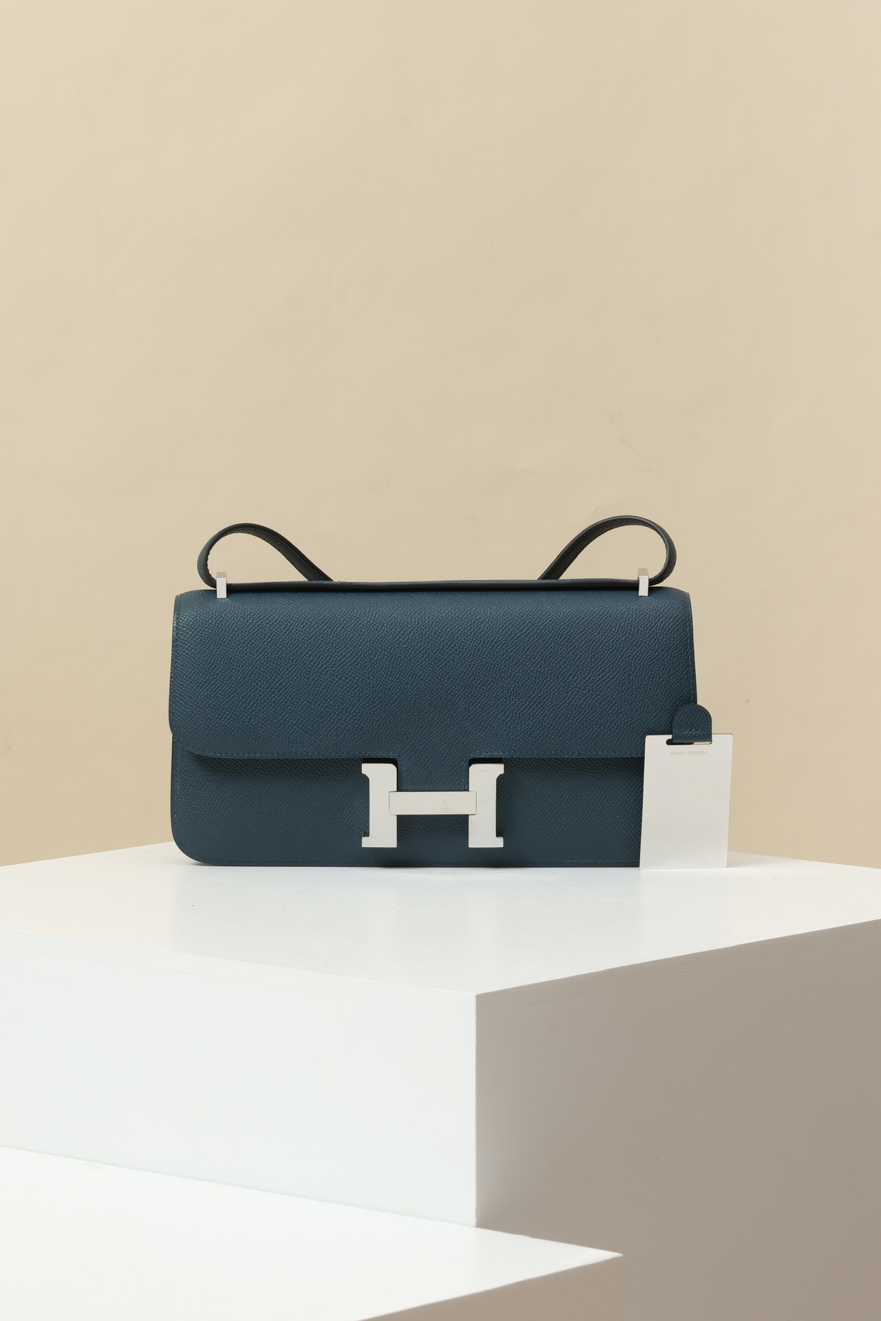 Hermès Constance 24 7P 普魯士藍 Epsom 皮 銀扣