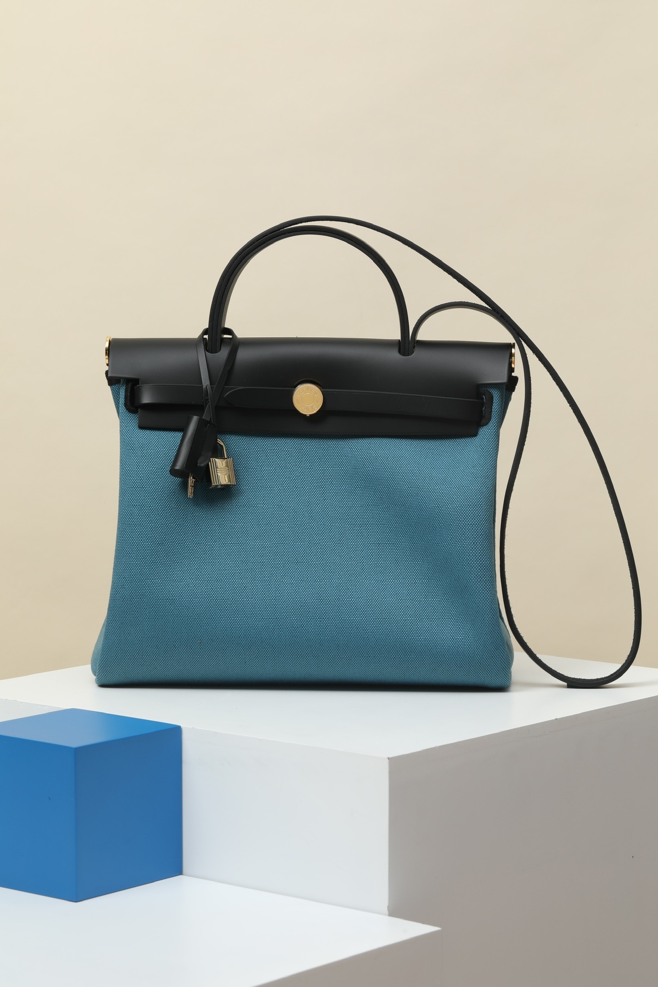 Hermès Herbag Zip 31 D2 新牛仔藍／CK89 黑色 金扣