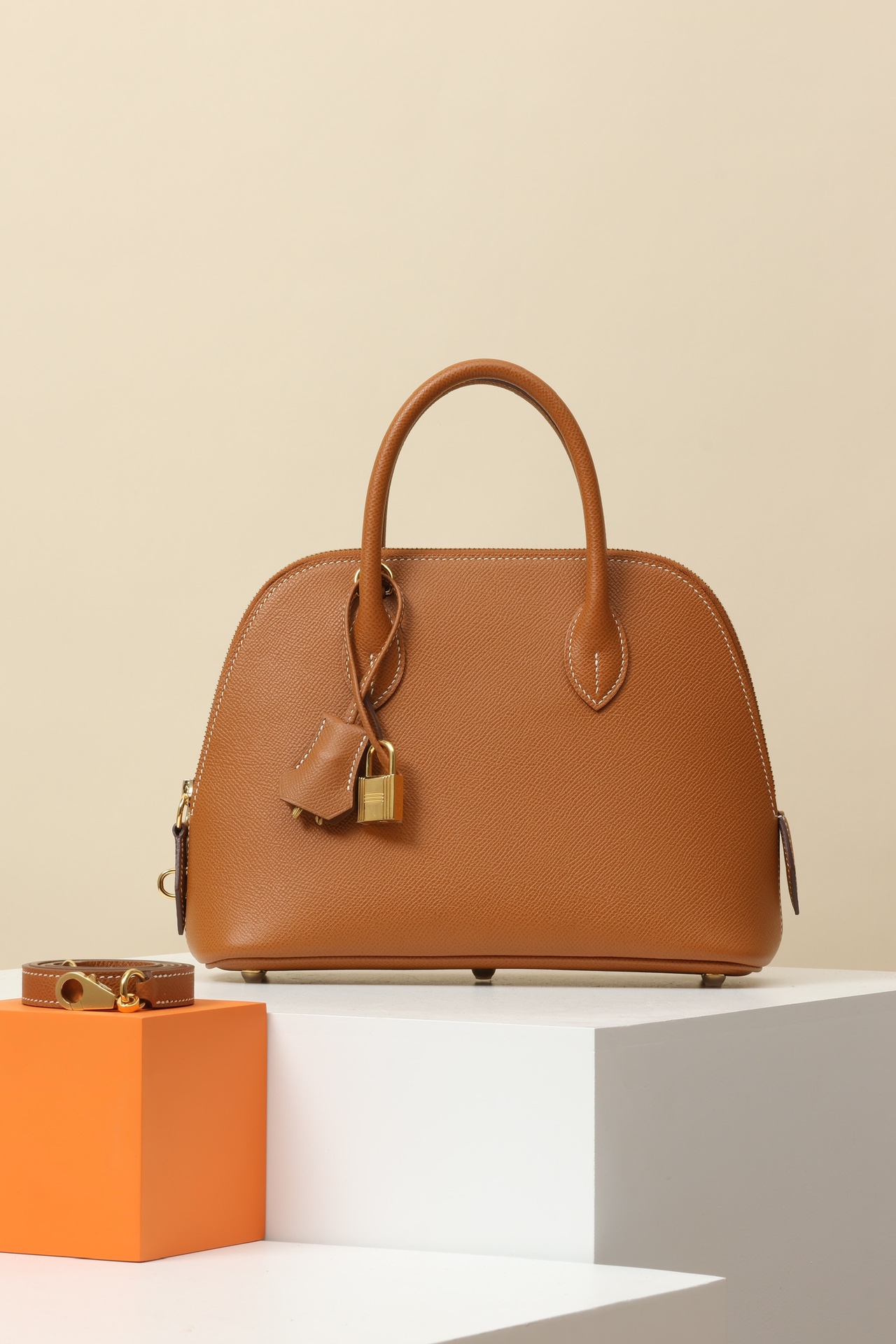 Hermès Bolide 25 CK37 金棕色 Epsom 皮 金扣